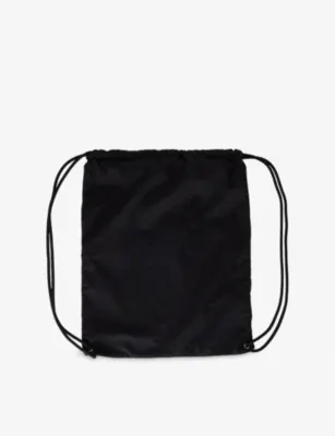 THE COUTURE CLUB Branded Drawstring Woven Bag in BLACK, additional product view 3