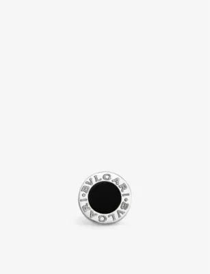 BVLGARI Bvlgari 18ct white-gold and black onyx single stud earring