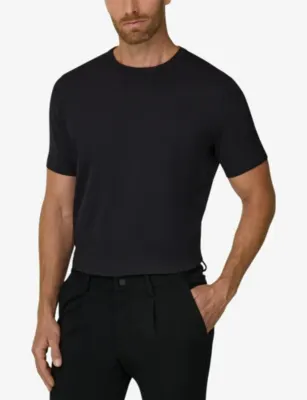 BOGGI MILANO Crewneck Short-Sleeve Stretch Cotton-Blend T-Shirt detail 3