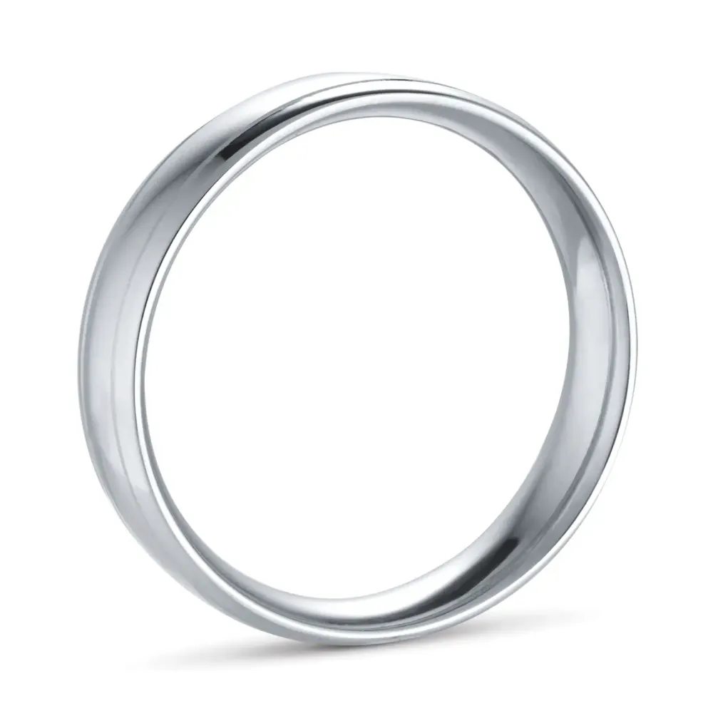 For Him 5mm Traditional Court Heavy Polished Finish With Grooves Wedding Ring In 950 Palladium detail 3
