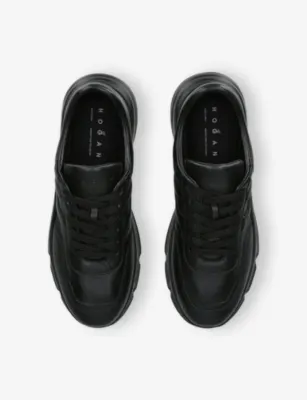 HOGAN Nuovo Hyperlight Leather Trainers - EUR 45 / 11 UK MEN in BLACK, additional product view 2