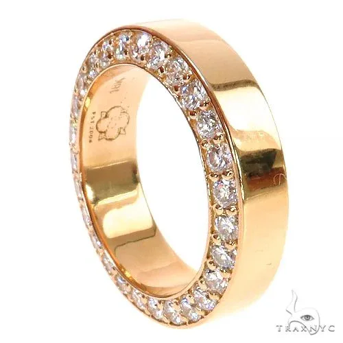 RINA - For Him CUSTOM CVD 18K Gold Eternity Diamond Mens Wedding Ring 68916 in Rose Gold / 10 – Ring
