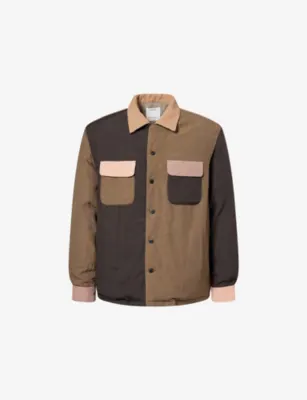 VISVIM Keesey Colour-Block Down Linen and Wool-Blend Jacket in GREY – Mens | Coats & jackets | Puffer jackets