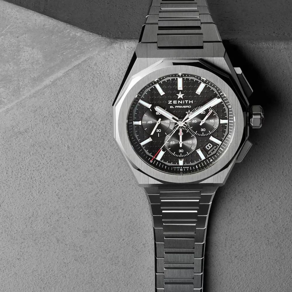 Zenith Defy Skyline Chronograph 42mm Mens Watch Black Interchangeable Strap detail 2