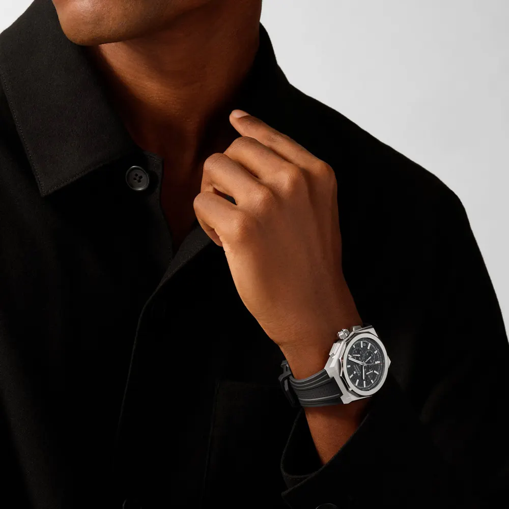 Zenith Defy Skyline Chronograph 42mm Mens Watch Black Interchangeable Strap detail 3