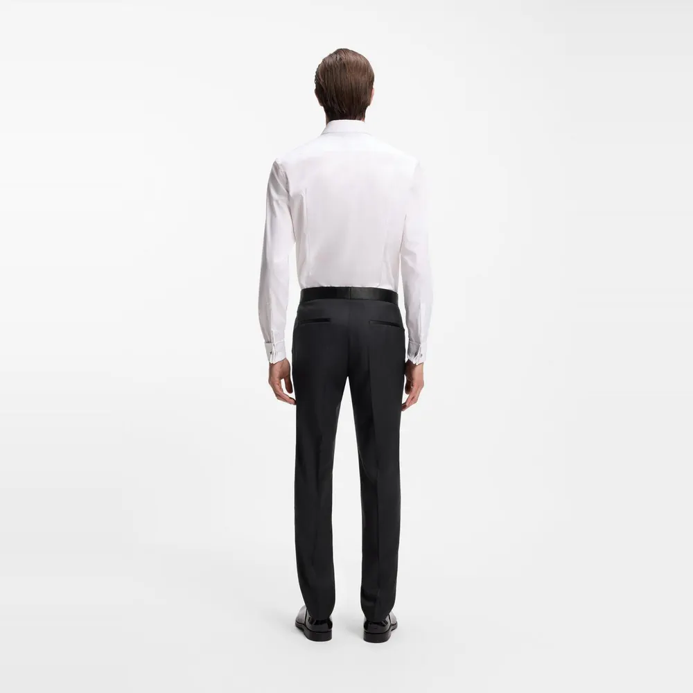 Boss Genius Tuxedo Trousers in Dark Blue, additional product view 3