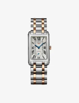 LONGINES L5.512.5.71.7 Longines DolceVita Stainless-Steel and 18ct Pink-Gold Quartz Watch