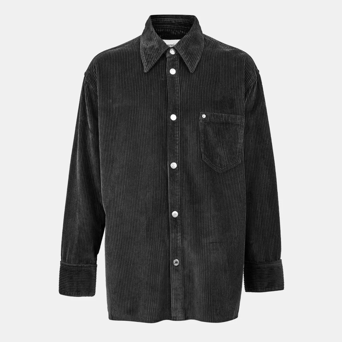 Ami Paris Men's Jumbo Cord Relaxed Fit Overshirt