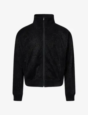 BASKETCASE Panther Print Woven Track Jacket