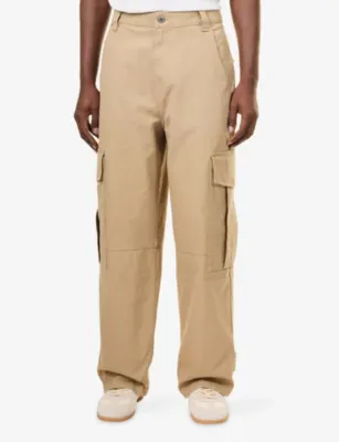 AMI PARIS Baggy-Fit Cotton-Canvas Cargo Trousers detail 3