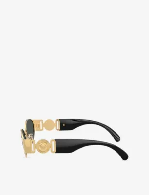 VERSACE VE2299 Oval-Frame Metal Sunglasses detail 2