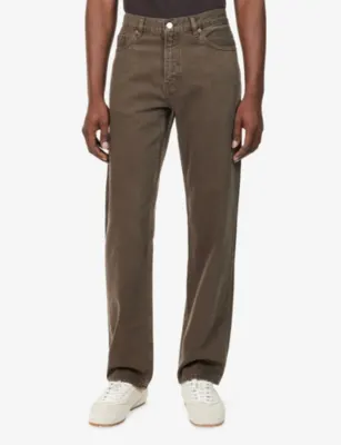FRAME Relaxed Straight-Leg Cotton-Blend Jeans detail 3