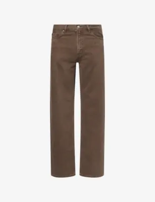 FRAME Relaxed Straight-Leg Cotton-Blend Jeans