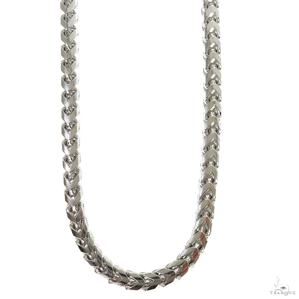 JALGAS - GOLDEN MOON Silver Hollow Franco Link Chain 5.4mm 69805 in 26 Inches – Chain