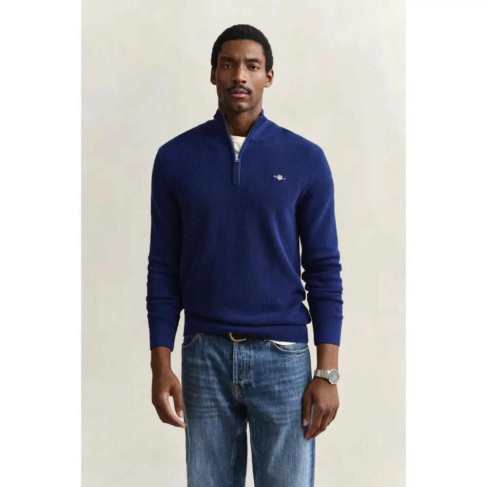 Gant Men's Crew Neck Jumper in Navy 432 – Clothing