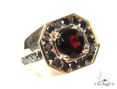 RINA - For Him FACTORY Mens Godfather Garnet Ring 44311 in Rose Gold / 4 – Ring