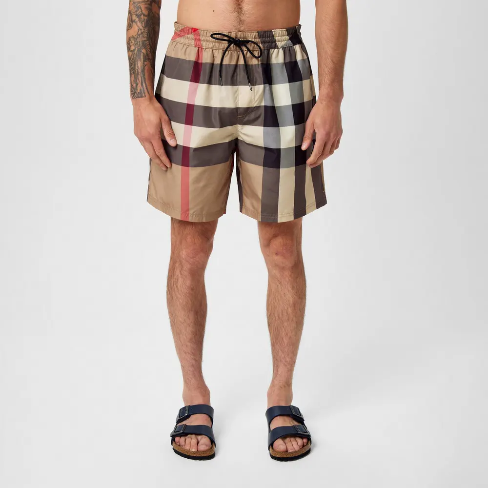 Burberry Men's Check Swim Shorts detail 3