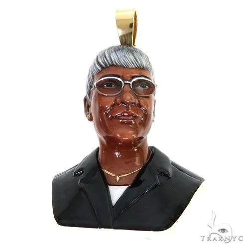 RINA - For Him CUSTOM 3D Torso Realistic Face Enamel Pendant 67867 in Rose Gold – Pendant