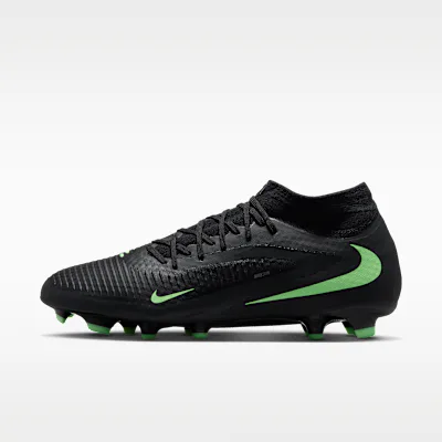 Nike Phantom 6 High Academy Multi-Ground Football Boot - Black/Black/Illusion Green