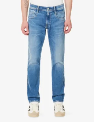 REPLAY Anbass Slim-Fit Stretch-Denim Jeans - 29/30 in MEDIUM BLUE, additional product view 3