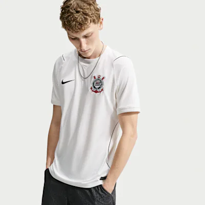 Nike S.C. Corinthians 2026/27 Stadium Home Men's Nike Dri-FIT Football Replica Shirt - Sail/Black/Black