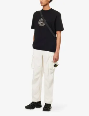 STONE ISLAND Compass-Badge Ripstop Cotton-Blend Cargo Trousers detail 2