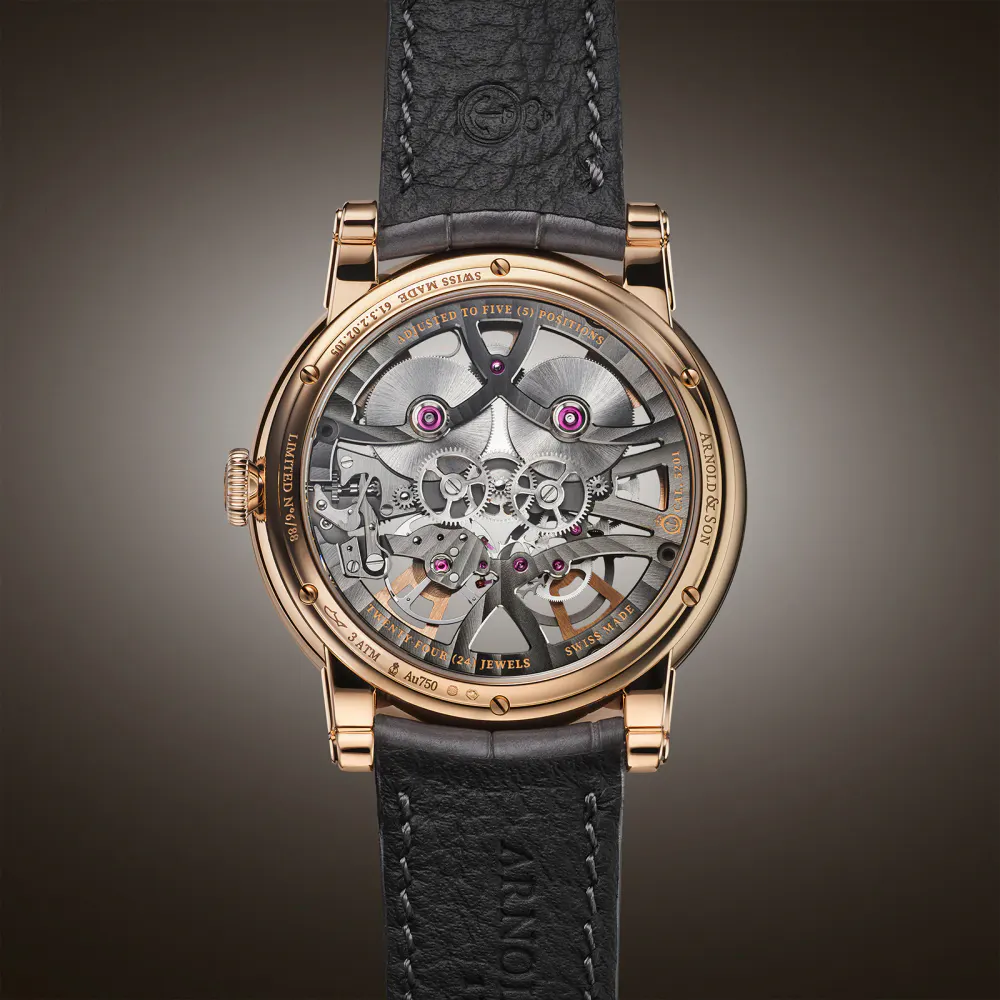 Arnold And Son Nebula 41.5mm Gold Limited Edition Mens Watch Grey in Anthracite, additional product view 2