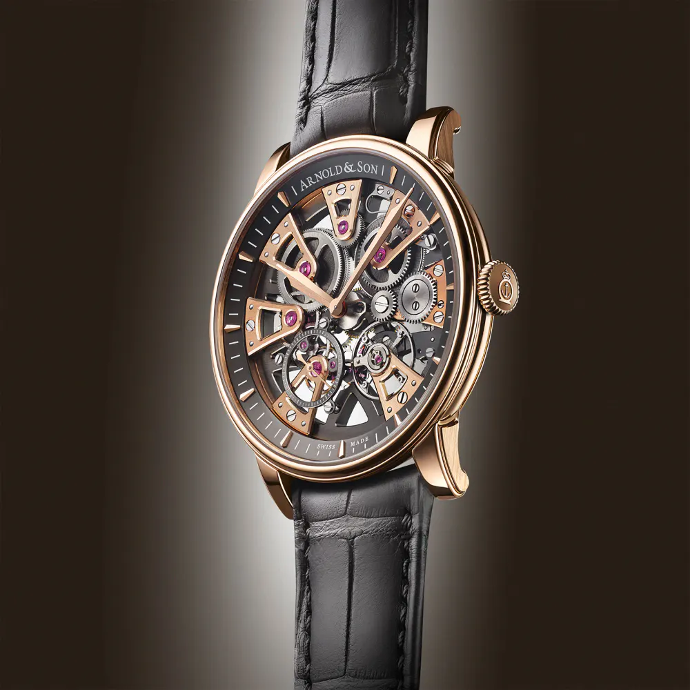 Arnold And Son Nebula 41.5mm Gold Limited Edition Mens Watch Grey in Anthracite, additional product view 3