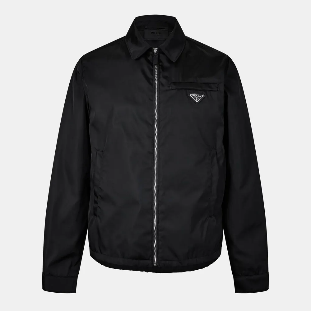 Prada Men's Re-Nylon Blouson Long Sleeve Overshirt