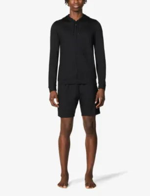 DEREK ROSE Basel jersey hoody - BLACK detail 3