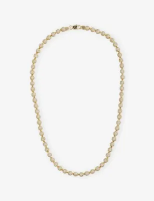 GLD Iced Ball 4mm 18ct Gold-Plated Necklace