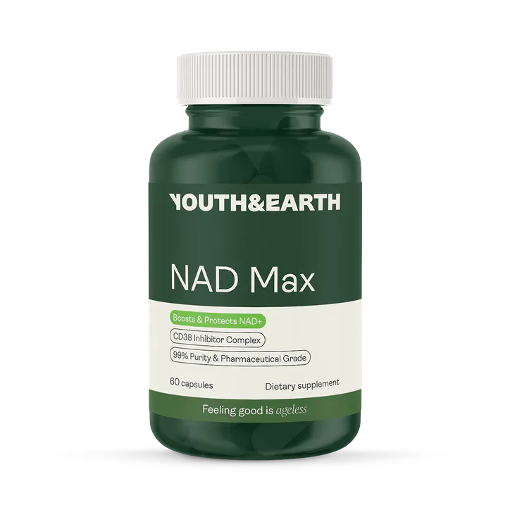 Youth and Earth NAD Max Cellular Energy & Longevity Complex, 60 Capsules