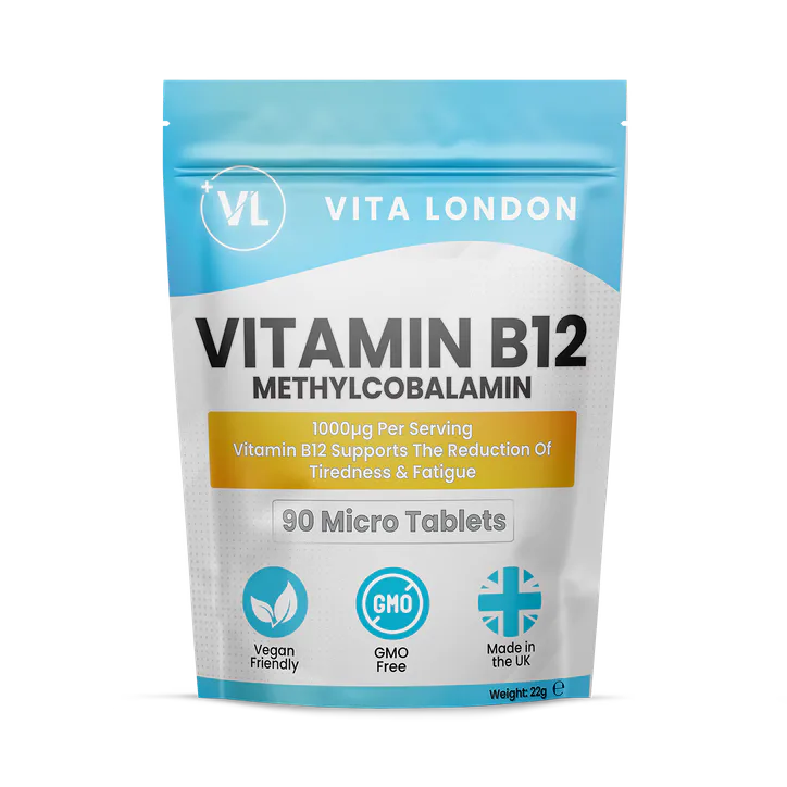 Vita London Vitamin B12 Methylcobalamin Tablets - 1000µg - 90 Micro Tablets