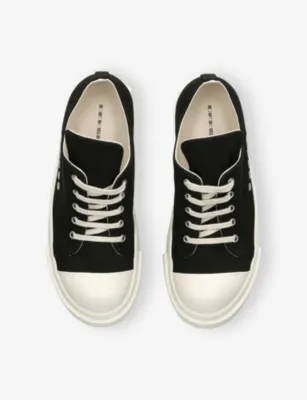 DRKSHDW Eyelet Canvas Trainers - EUR 44 / 10 UK MEN in BLACK, additional product view 2
