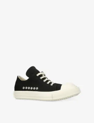 DRKSHDW Eyelet Canvas Trainers - EUR 44 / 10 UK MEN in BLACK, additional product view 3