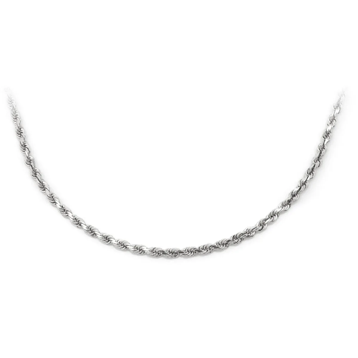 For Him Rope Gold Chain in 2mm / White Gold / 18" – Chain