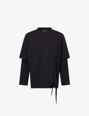 SIMONE ROCHA Layered Long-Sleeve Cotton-Jersey T-Shirt