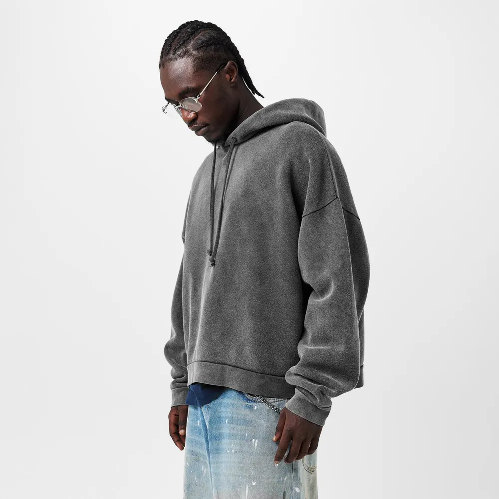 Acne Studios Men's Patch Logo Pull Over Relaxed Fit Hoodie detail 3