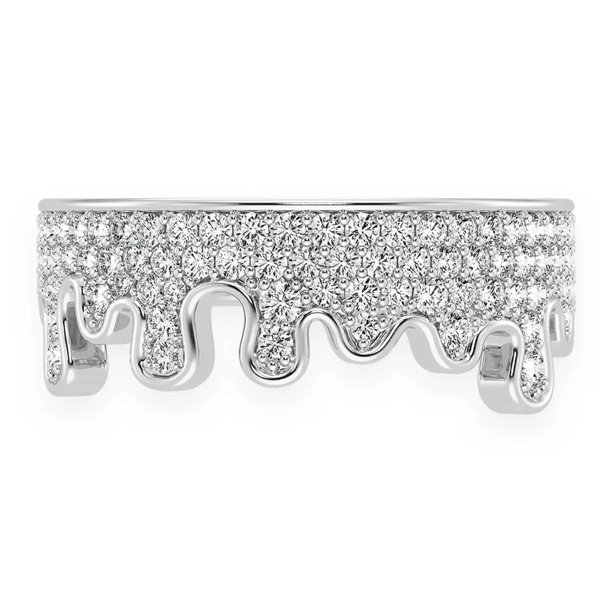 For Him Diamond Drip Ring in 1.00ctw / White Gold / Natural Diamond – Ring