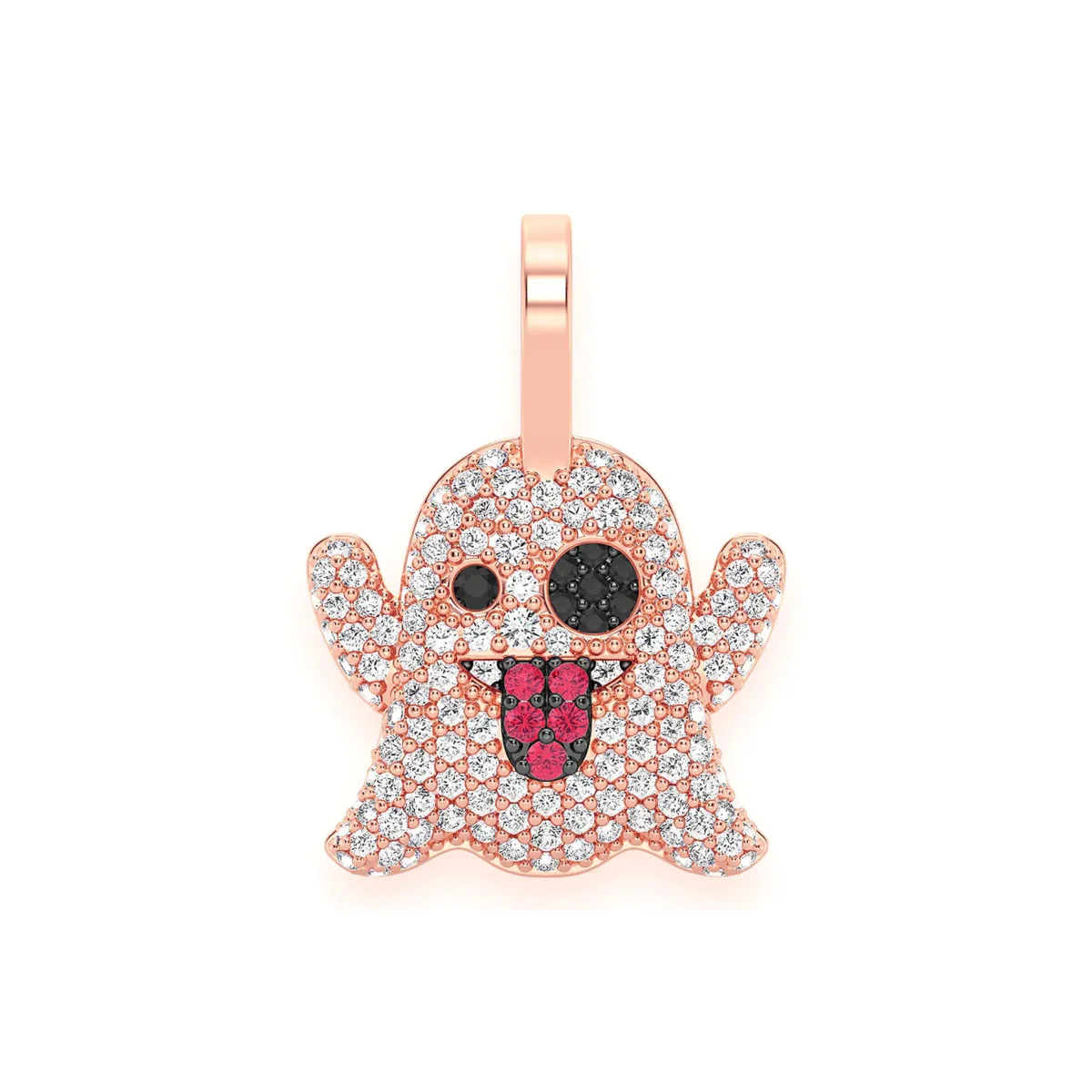 For Him Ghost Ruby & Diamond Pendant in 0.50ctw / Rose Gold / Natural Diamond – Pendant