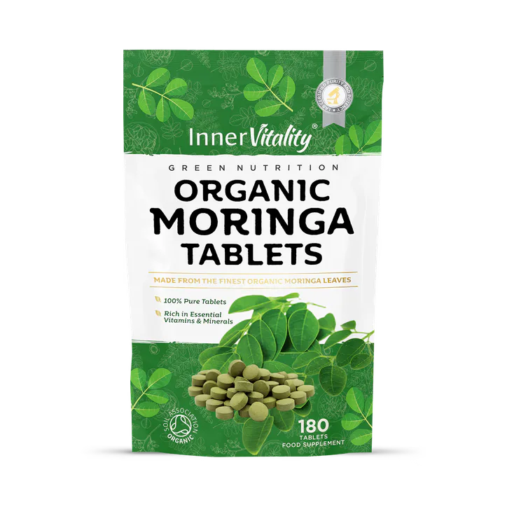 INNER VITALITY Organic Moringa Tablets – 180 Tablets