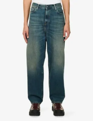 CARHARTT WIP Aaron Tapered Cotton Denim Jeans detail 3