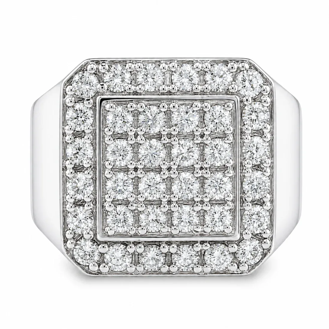 RINA - For Him FACTORY For Him Heavy 14K Gold Ring 6200 in White Gold / 8 – Ring