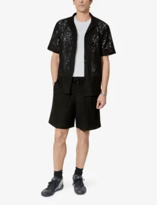 THE KOOPLES Drawstring-Waist Regular-Fit Stretch-Cotton Shorts detail 2