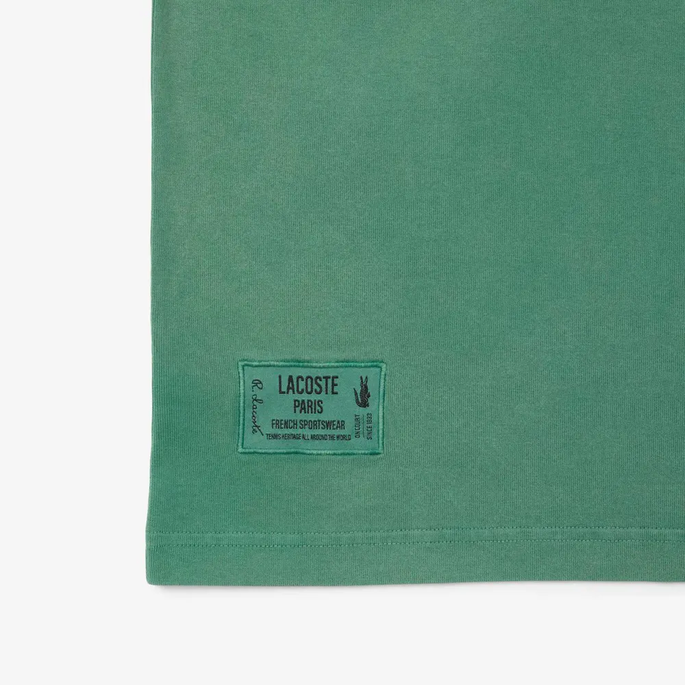 Lacoste Men's Washed Effect Heavy Jersey T-Shirt detail 3