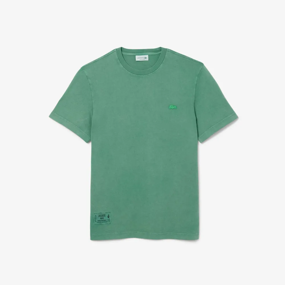 Lacoste Men's Washed Effect Heavy Jersey T-Shirt