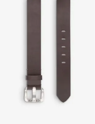 DIESEL B-Star logo-embossed leather belt - 34 detail 3