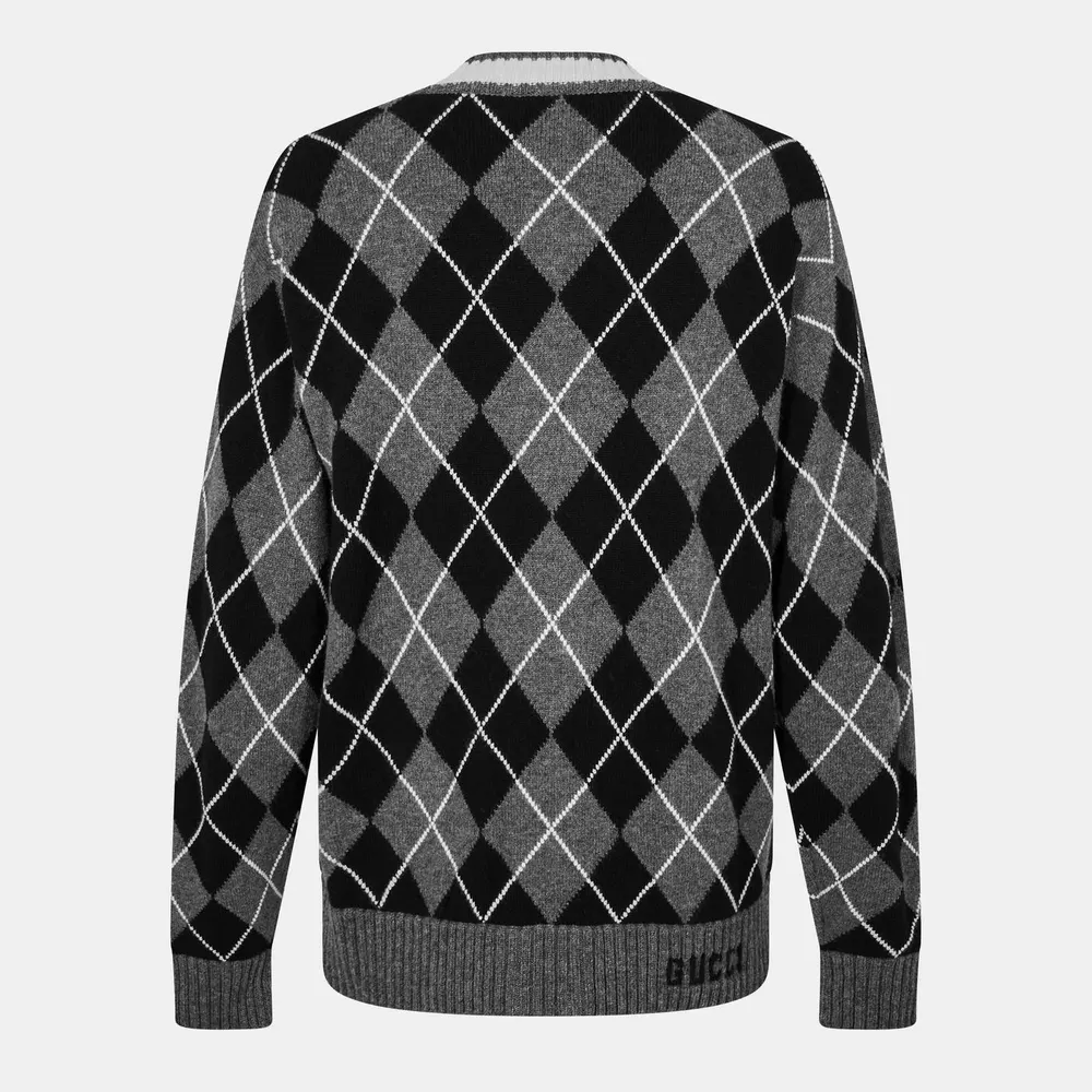 Gucci Argyle Cardigan detail 2