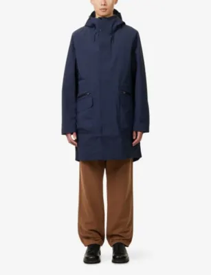 PS BY PAUL SMITH Detachable-Liner Hooded Shell Parka Jacket in Very Dark Navy, additional product view 3