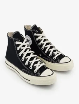 CONVERSE All Star Hi 70 high-top canvas trainers - 10 in BLACK SUEDE, additional product view 3